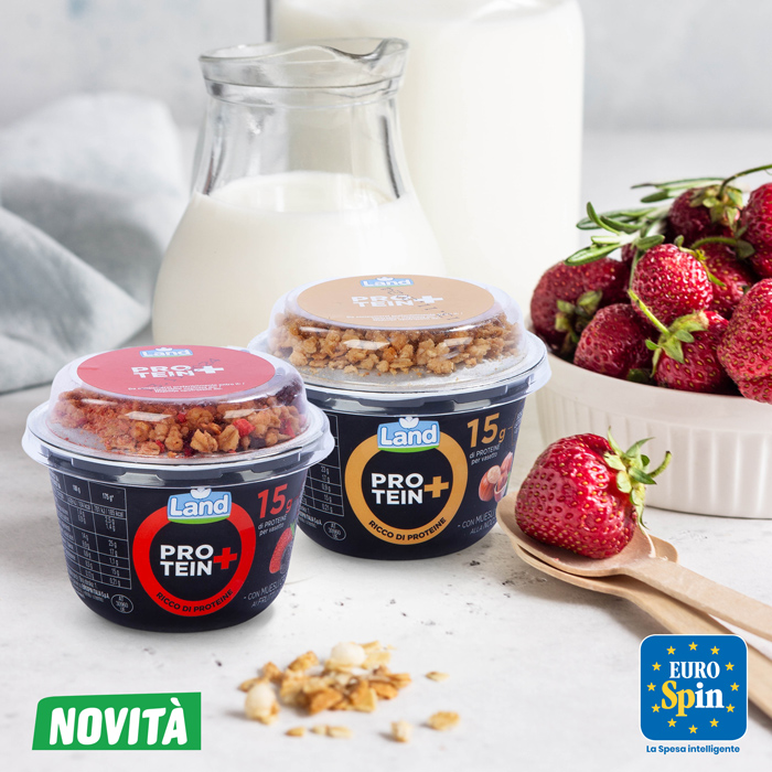 Yogurt proteico con muesli Protein+