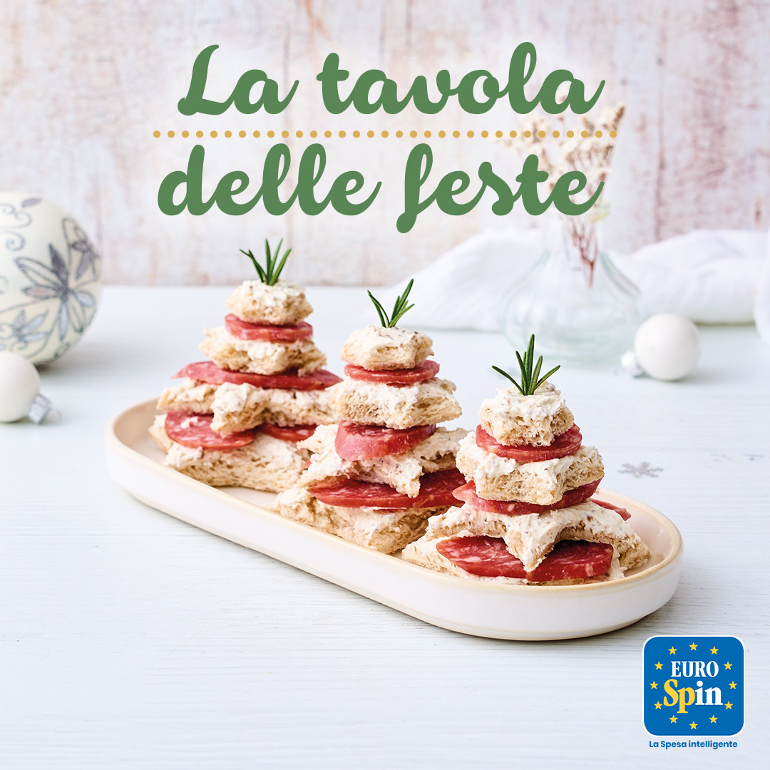 Alberelli di pane con robiola al tartufo e salame strolghino