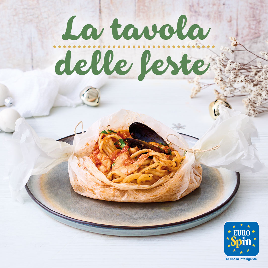 Linguine al cartoccio con sugo allo scoglio