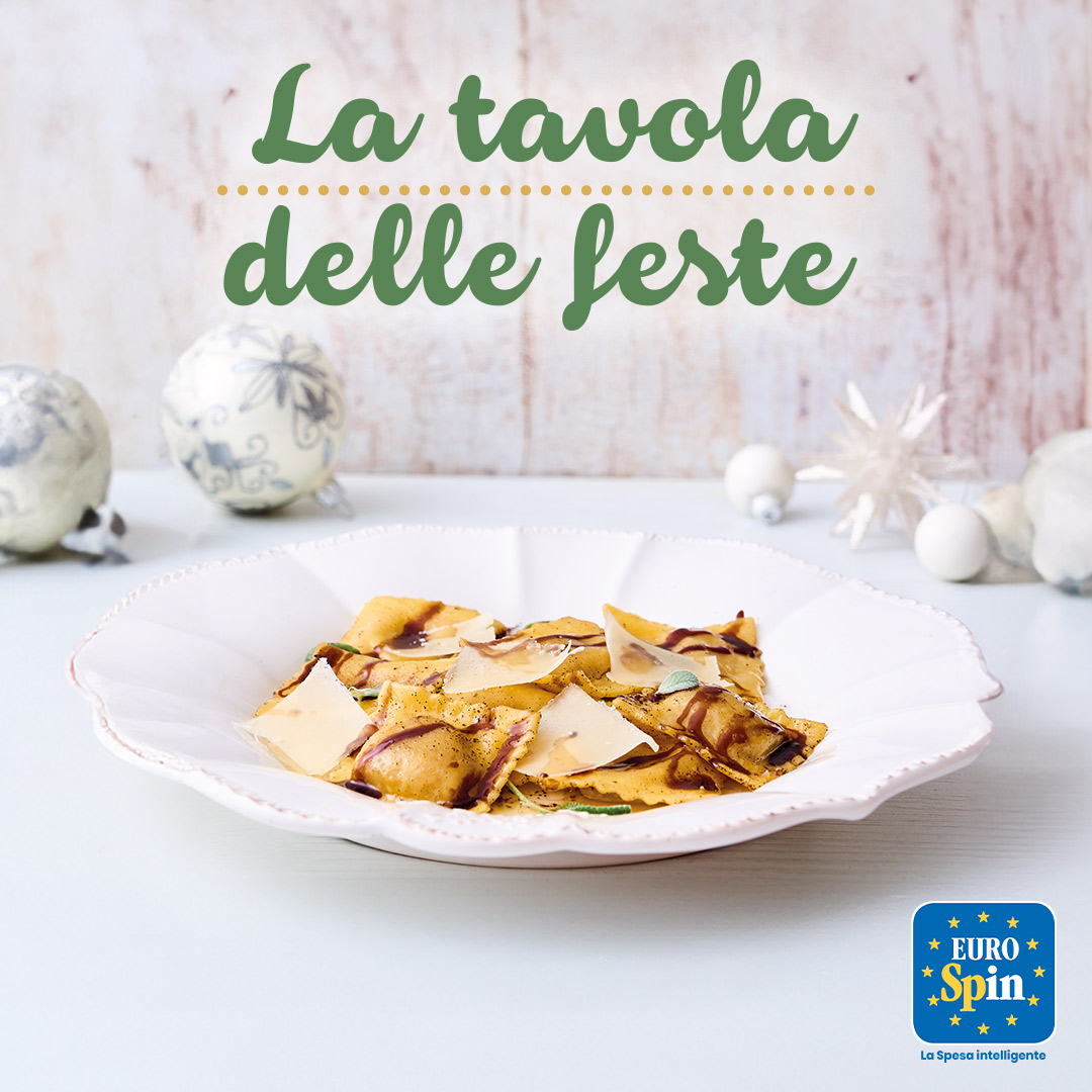 Tortelli alla zucca, burro noisette e glassa di balsamico al tartufo